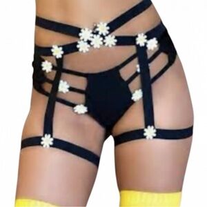 IHEARTRAVES Daisy Harness Black One Size